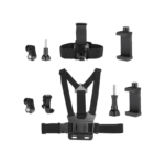 طقم تثبيت الهاتف أو الكاميرا على الرأس والصدر لتصوير بدون استخدام اليدين.