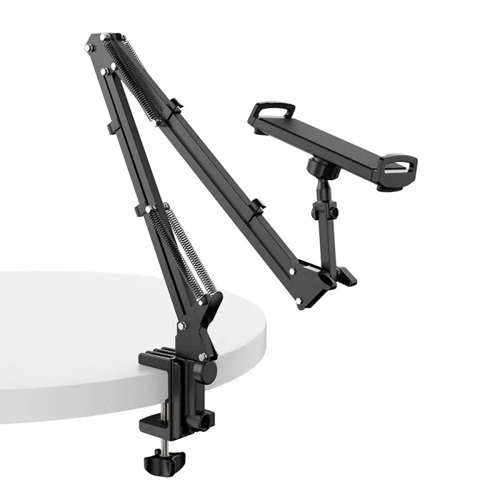 ULANZI T2 Desk Stand for Microphone/Phone/Tablet (3033) حامل مكتب ULANZI T2 بذراع مزدوجة قابلة للتعديل لتثبيت الميكروفون أو الهاتف أو التابلت