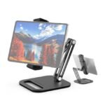 حامل مكتبي متعدد الاستخدام للهاتف والتابلت بزاوية قابلة للتعديل.