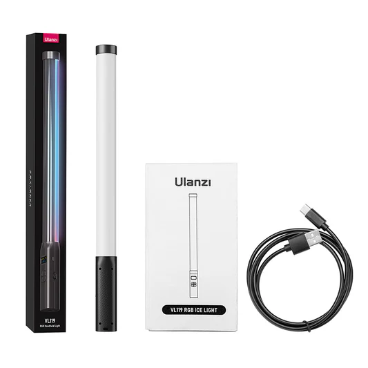Ulanzi VL119 RGB 7.5W 55cm Tube Light 2907 عصا إضاءة LED محمولة بطول 55 سم.